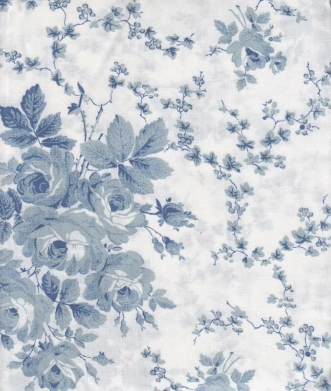 Blue Floral Shower Curtain Fabric Bathroom Laura Ashley Sophia Toile Pattern New Ebay 1347